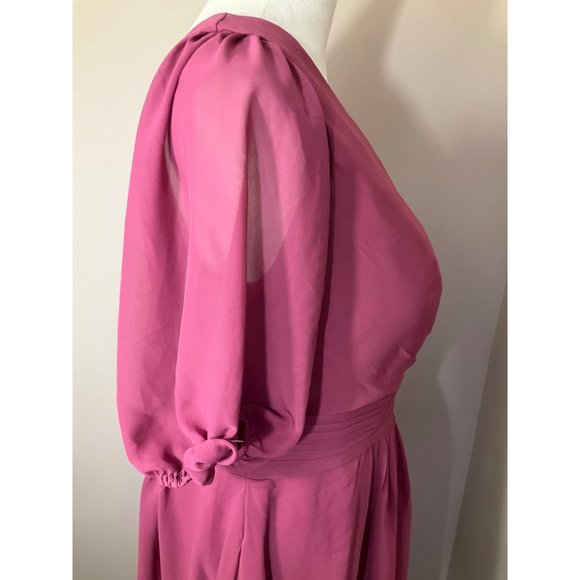 Pomuyoo Liliana Trendy Floor Length Chiffon Bridesmaid Dress    Size: 16W - Picture 13 of 15